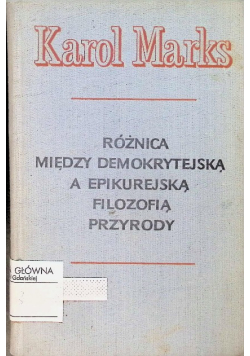 Różnica między demokrytejską a epikurejską filozofią przyrody