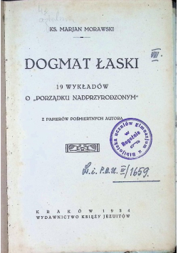 Dogmat łaski 1924 r.