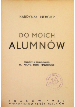 Do moich alumnów 1933 r.