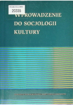Wprowadzenie do socjologii kultury