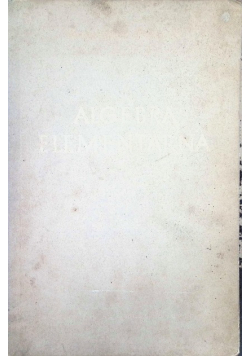 Algebra elementarna