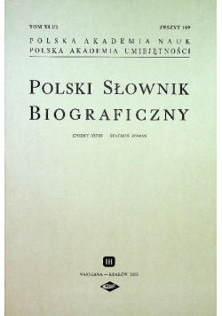 Polski Słownik Biograficzny Zeszyt 169