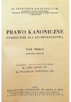 Prawo kanoniczne Tom 3