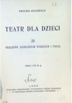 Teatr dla dzieci 21, 1928 r.