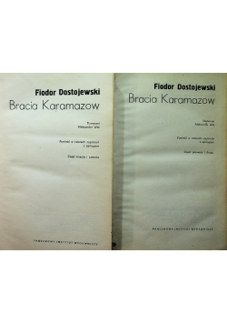 Bracia Karamazow Tom I i II