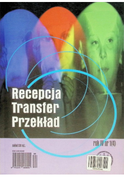 Recepcja transfer przekład Rok IV Nr 1 / 02