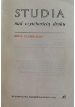 Studia nad czytelnością druku