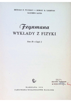 Feynmana wykłady z fizyki Tom II Część 2
