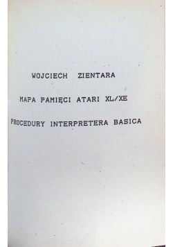 Mapa pamięci atari XL/XE