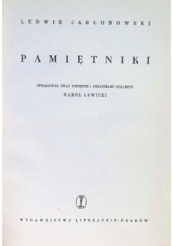 Jabłonowski Pamiętniki