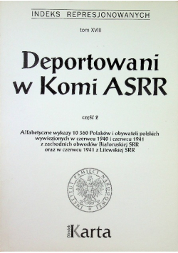 Deportowani w Komi ASRR Część 2