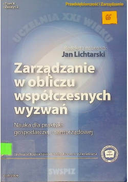 Zarządzanie w obliczu współczesnych wyzwań