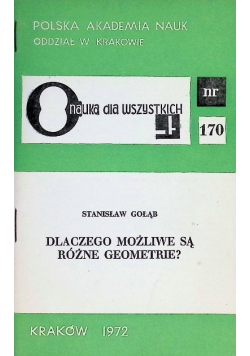 Dlaczego możliwe są różne geometrie