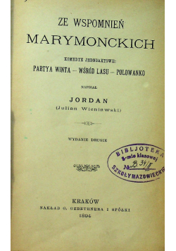 Ze wspomnień marymonckich 1894 r.