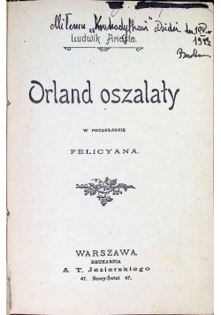 Orland oszalały 1901 r.