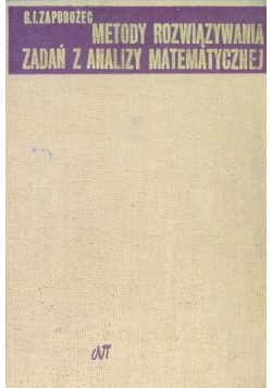 Metody rozwiązywania zadań z analizy matematycznej