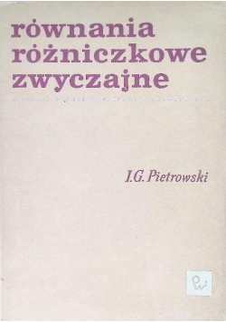 Równania różniczkowe  zwyczajne