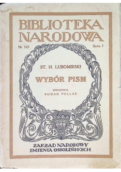 Lubomirski Wybór pism