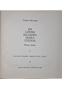 Jak górnik Bulandra diabła oszukał Baśnie śląskie