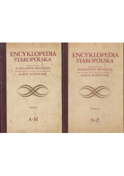 Encyklopedia staropolska Tom I  i  II