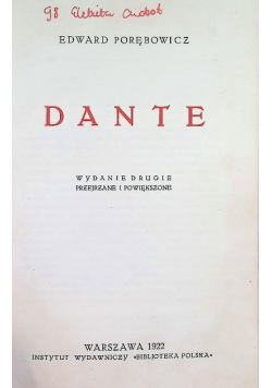 Dante, 1922 r.