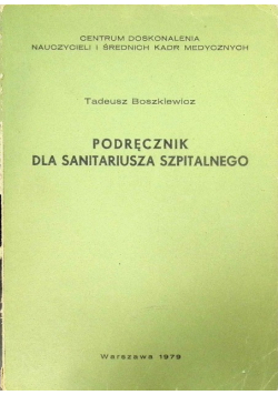 Podręcznik dla sanitariusza szpitalnego