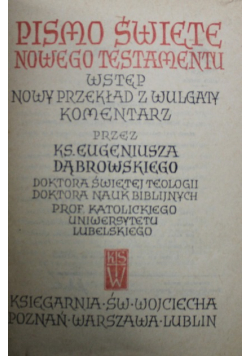 Pismo Święte Nowego Testamentu