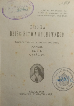 Droga Dziecięctwa Duchowego ,1928 r.