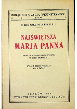 Najświętsza Marja Panna 1934 r.