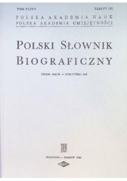 Polski Słownik Biograficzny zeszyt 182