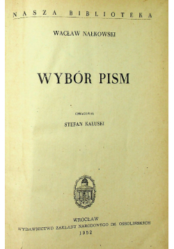Nałkowski Wybór pism