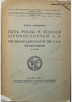 Język polski w stanach zjednoczonych 1938 r.