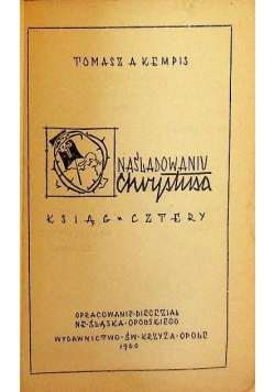 O naśladowaniu chrystusa ksiąg cztery