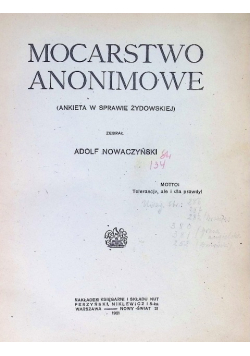 Mocarstwo Anonimowe 1921 r.