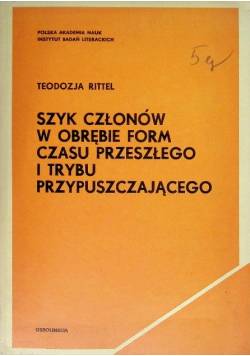 Szyk członów w obrębie form czasu przeszłego i trybu przypuszczającego