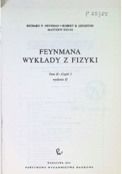Feynmana wykłady z fizyki Tom II Część 2