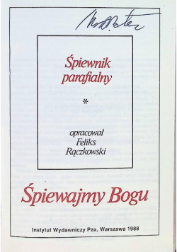Śpiewnik parafialny: śpiewajmy Bogu