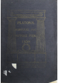 Platona Hippjasz mniejszy Hippjasz większy i Jon 1921 r.