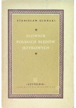 Słownik polskich błędów językowych 1947 r.