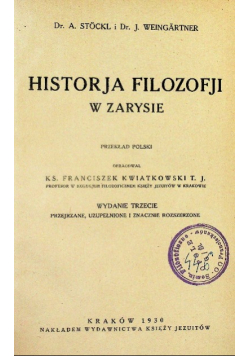 Historia filozofii w zarysie 1930 r
