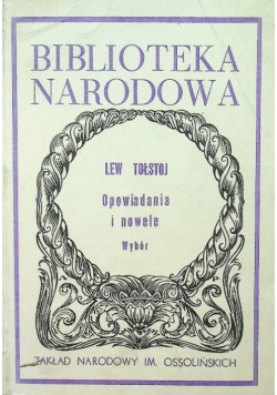 Tołstoj Opowiadania i nowele