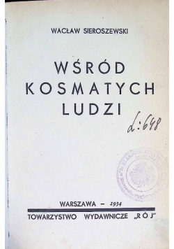 Wśród kosmatych ludzi , 1934 r.