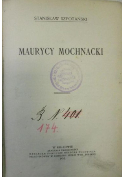 Maurycy Mochnacki  1910 r.