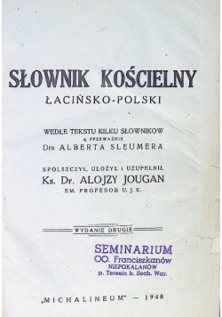 Słownik kościelny 1948 r.