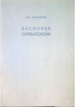 Rachunek operatorów