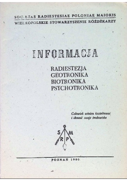 Informacja Radiestezja Geotronika Biotronika
