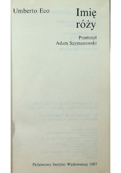Imię róży