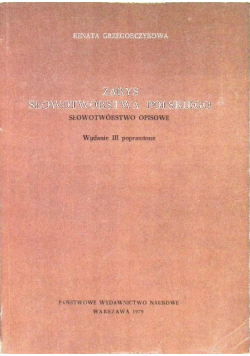 Zarys słowotwórstwa polskiego