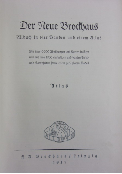 Der Neue Brodhaus Atlas 1937r.