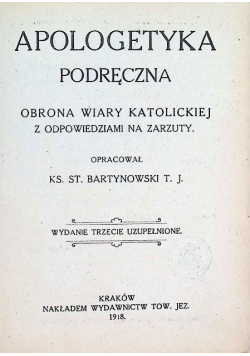 Apologetyka Podręczna 1918 r.
